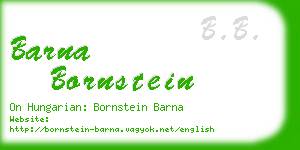 barna bornstein business card